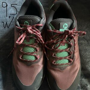 Merrell Maroon and Aqua Trail Shoes